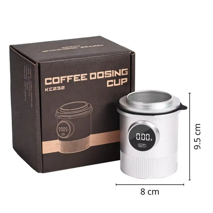 Digital Coffee Scale for 58 mm Portafilters – Silver – close-up detail