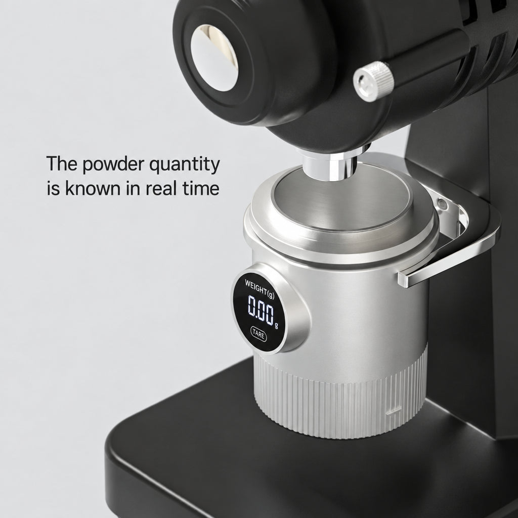 Digital Coffee Scale for 58 mm Portafilters – Silver – feature overview