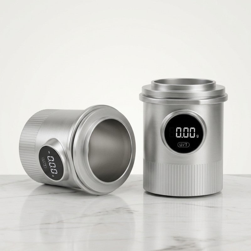 Digital Coffee Scale for 58 mm Portafilters – Silver – product view