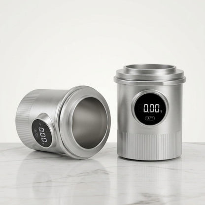 Digital Coffee Scale for 58 mm Portafilters – Silver – product view