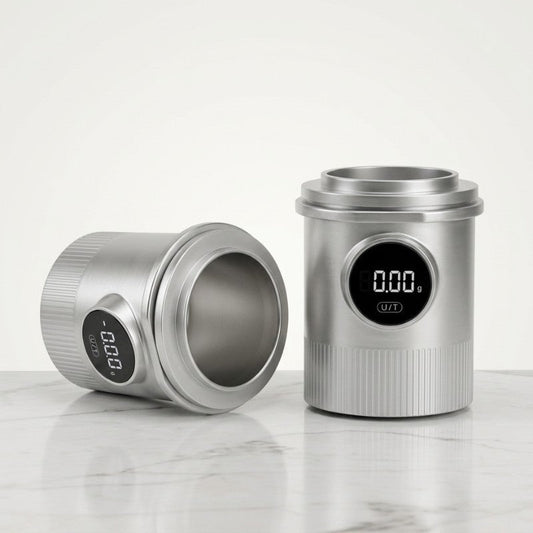 Digital Coffee Scale for 58 mm Portafilters – Silver – product view