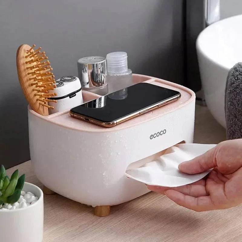Bathroom Organiser – Multifunctional Tissue Box Combo