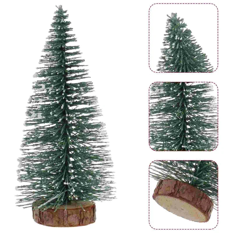 10-Piece Mini Snowy Christmas Tree Set – view 2