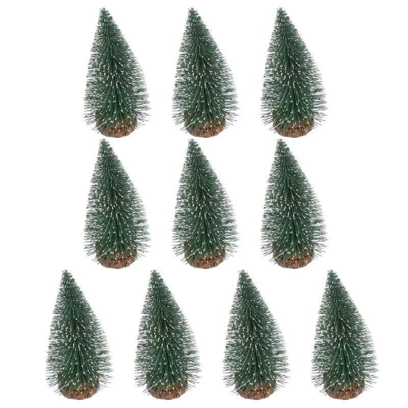 10-Piece Mini Snowy Christmas Tree Set – view 4