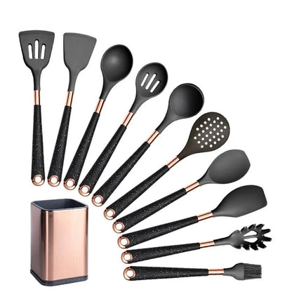 10-piece silicone kitchen utensil set with holder – view 15