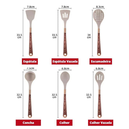 10-piece silicone kitchen utensil set with holder – view 16
