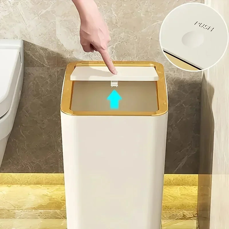 10L Pop-Up Lid Bathroom Waste Bin – view 3