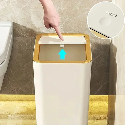 10L Pop-Up Lid Bathroom Waste Bin – view 3