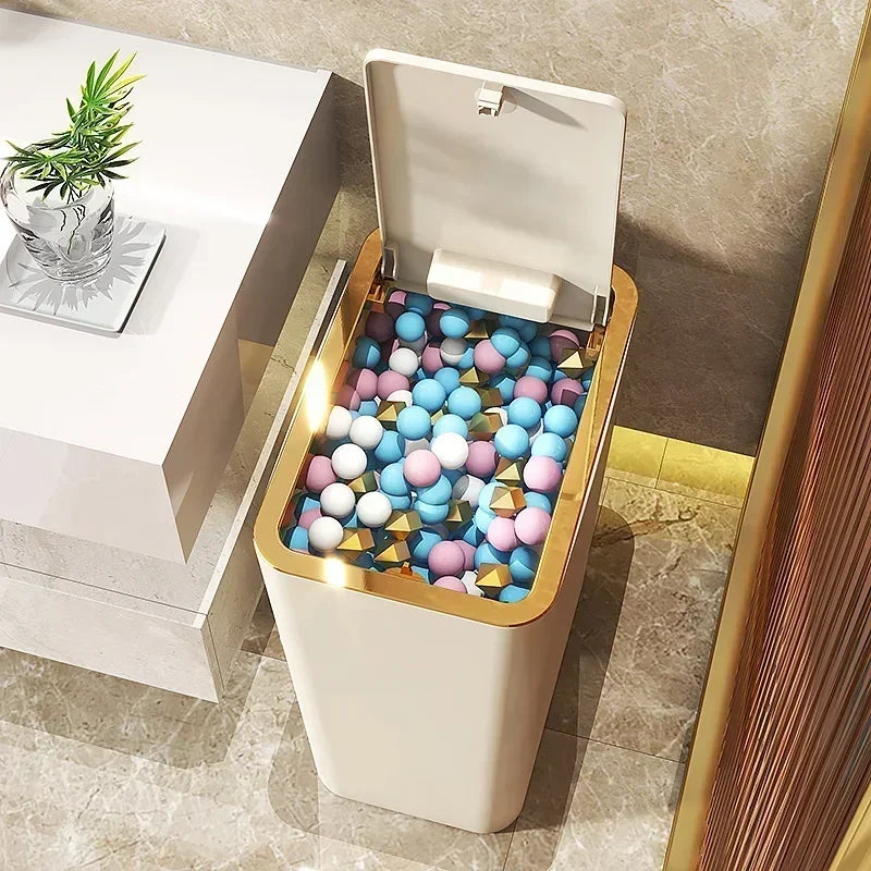 10L Pop-Up Lid Bathroom Waste Bin – view 4