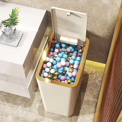 10L Pop-Up Lid Bathroom Waste Bin – view 4