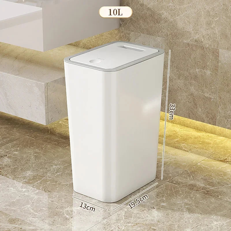 10L Pop-Up Lid Bathroom Waste Bin – view 7