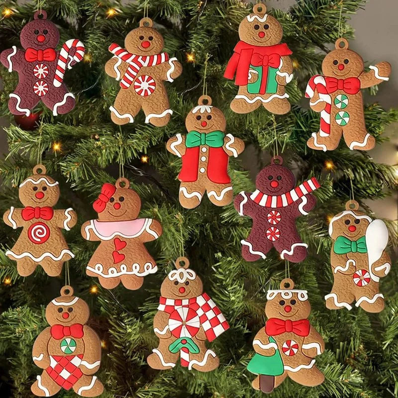 12-Piece Gingerbread Christmas Ornament Set – view 2