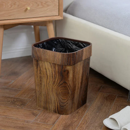 12L Wood-Effect Bathroom Waste Bin – With or Without Lid – view 5