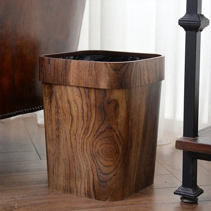 12L Wood-Effect Bathroom Waste Bin – With or Without Lid – view 8
