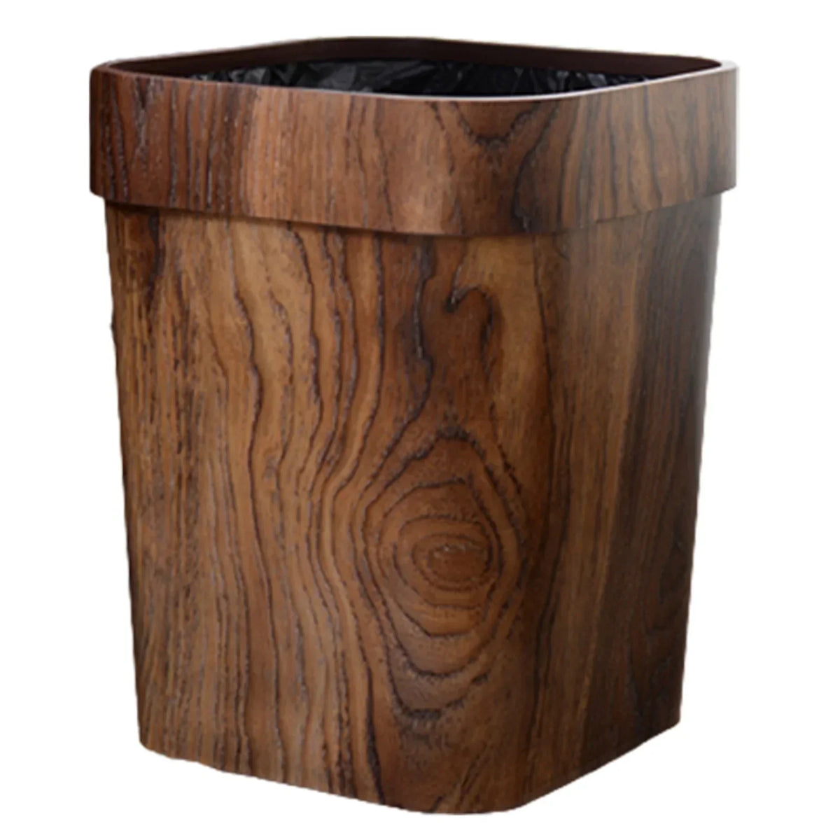 12L Wood-Effect Bathroom Waste Bin – With or Without Lid – view 9