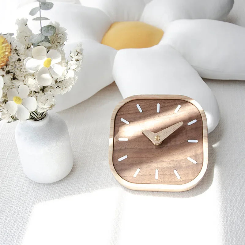 13.4cm Nordic Black Wooden Desk Clock – view 2