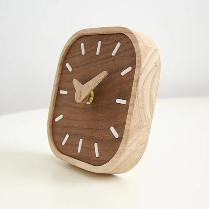 13.4cm Nordic Black Wooden Desk Clock – view 4