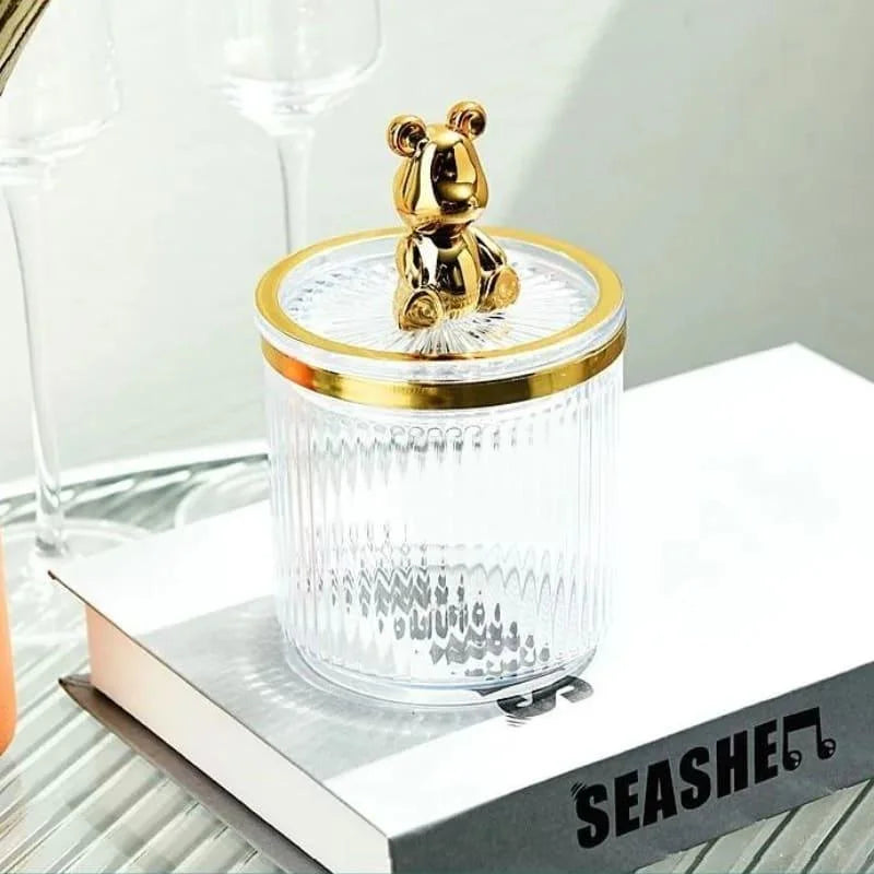 2-Compartment Acrylic Cotton Pad & Swab Organiser – view 6