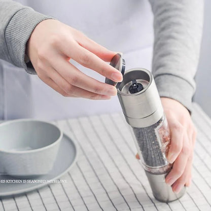 2-in-1 stainless steel manual spice grinder – view 2