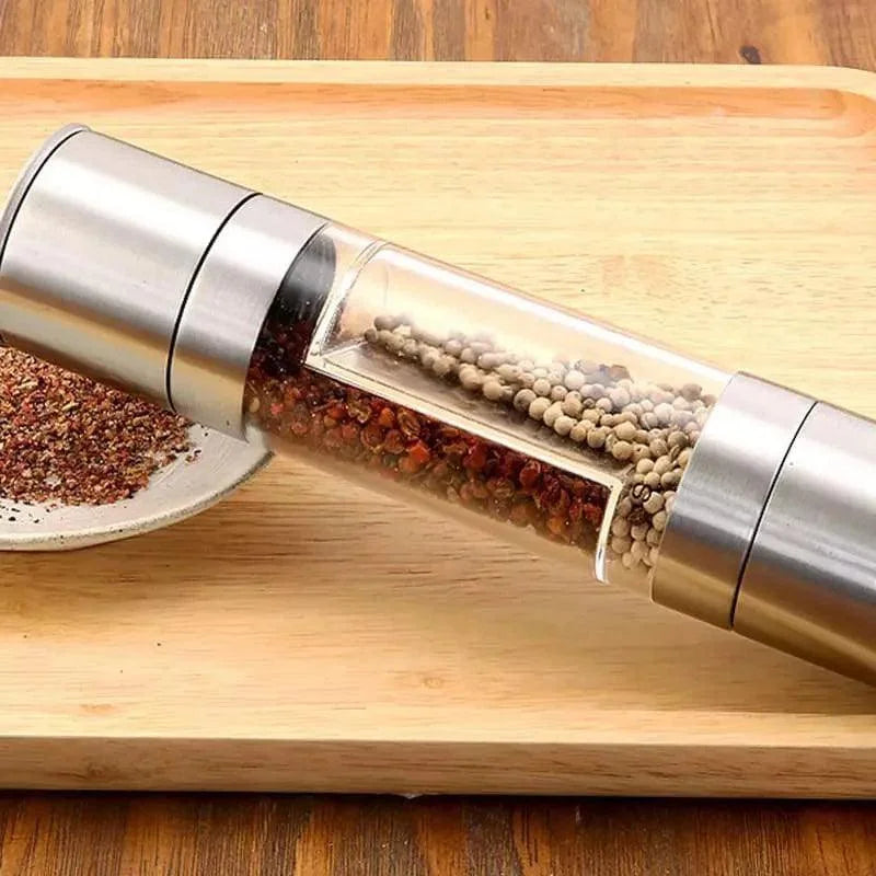 2-in-1 stainless steel manual spice grinder – view 3