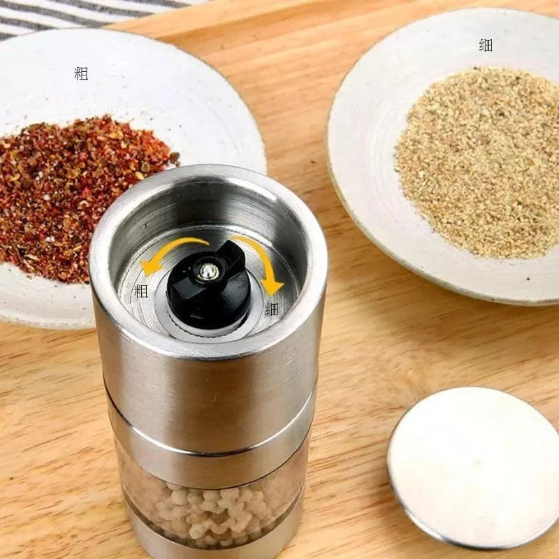 2-in-1 stainless steel manual spice grinder – view 4