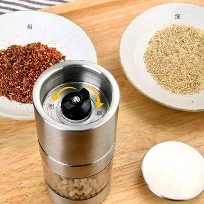 2-in-1 stainless steel manual spice grinder – view 4