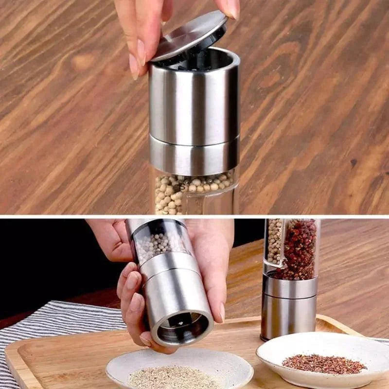 2-in-1 stainless steel manual spice grinder – view 6