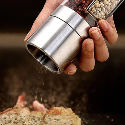 2-in-1 stainless steel manual spice grinder – view 7