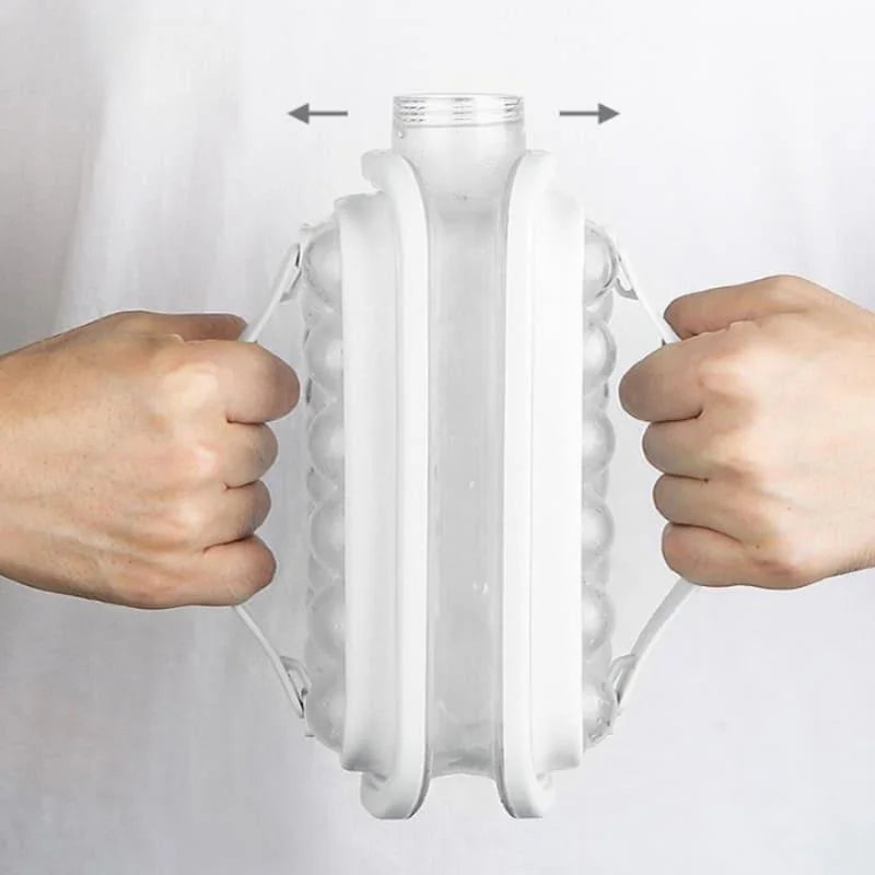 2-in-1 water bottle with round ice mould – view 7