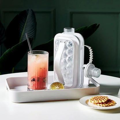 2-in-1 water bottle with round ice mould – view 8