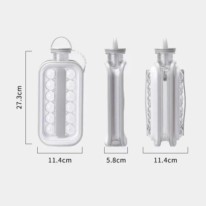 2-in-1 water bottle with round ice mould – view 12