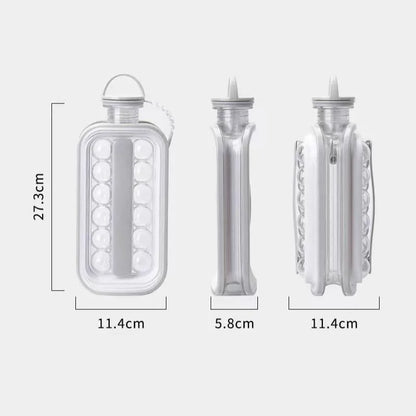 2-in-1 water bottle with round ice mould – view 12