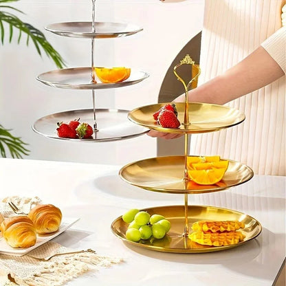 2- or 3-Tier Stainless Steel Serving Stand