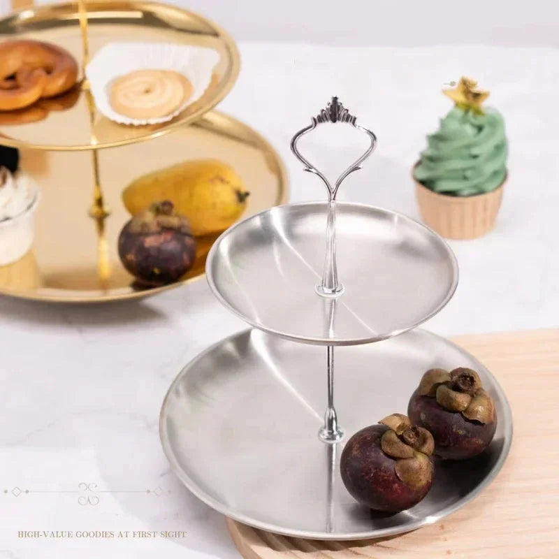 2- or 3-Tier Stainless Steel Serving Stand – view 3