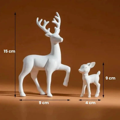 2-Piece Christmas Reindeer Resin Sculpture Set – view 4