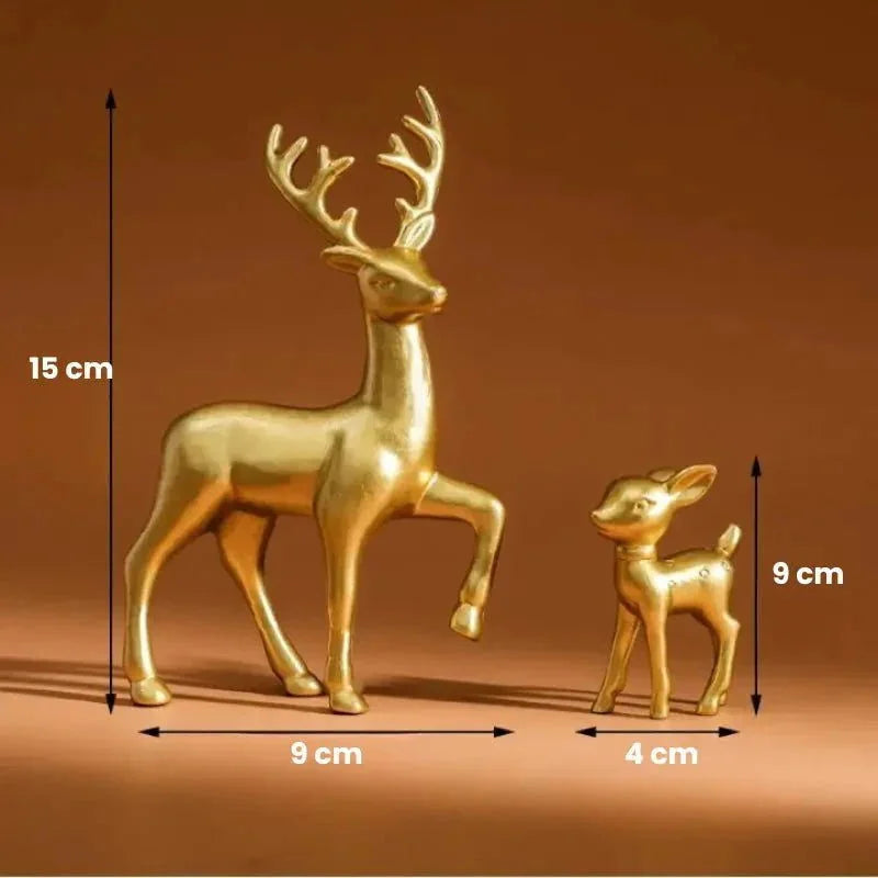 2-Piece Christmas Reindeer Resin Sculpture Set – view 5