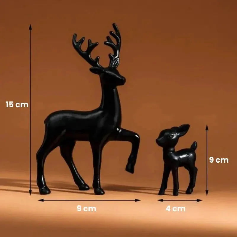2-Piece Christmas Reindeer Resin Sculpture Set – view 6