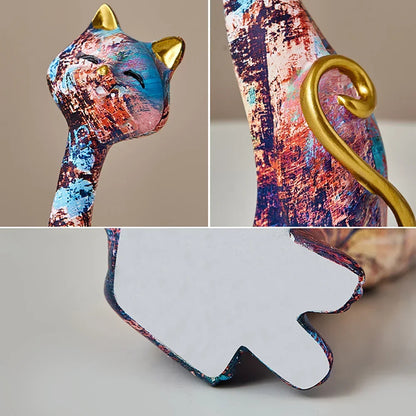 2-Piece European-Style Resin Cat Sculpture Set – view 5