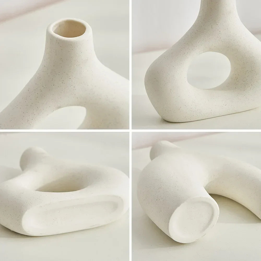2-Piece Matte Nordic Ceramic Vase Set – view 5