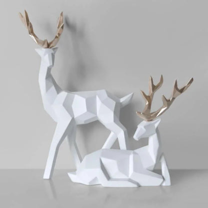 2-piece resin deer statue set – view 7