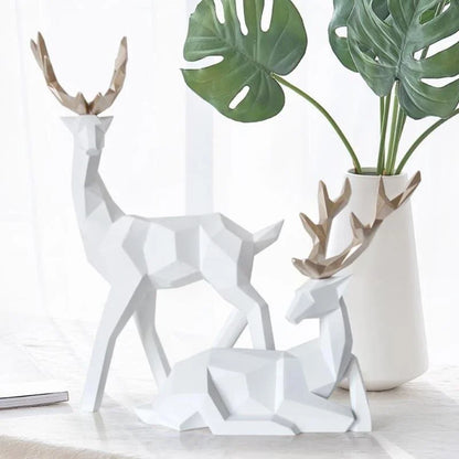 2-piece resin deer statue set – view 9
