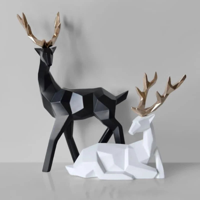 2-piece resin deer statue set – view 10
