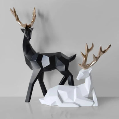 2-piece resin deer statue set – view 10
