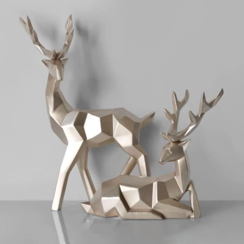 2-piece resin deer statue set – view 11