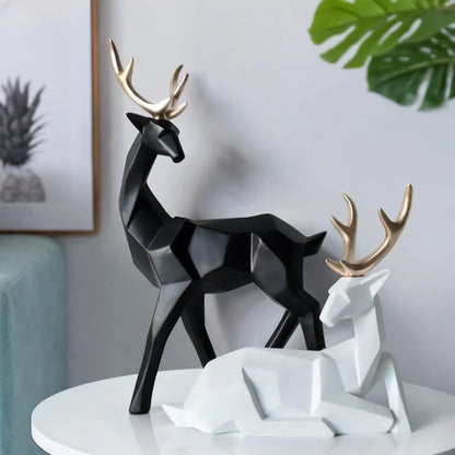 2-piece resin deer statue set – view 13