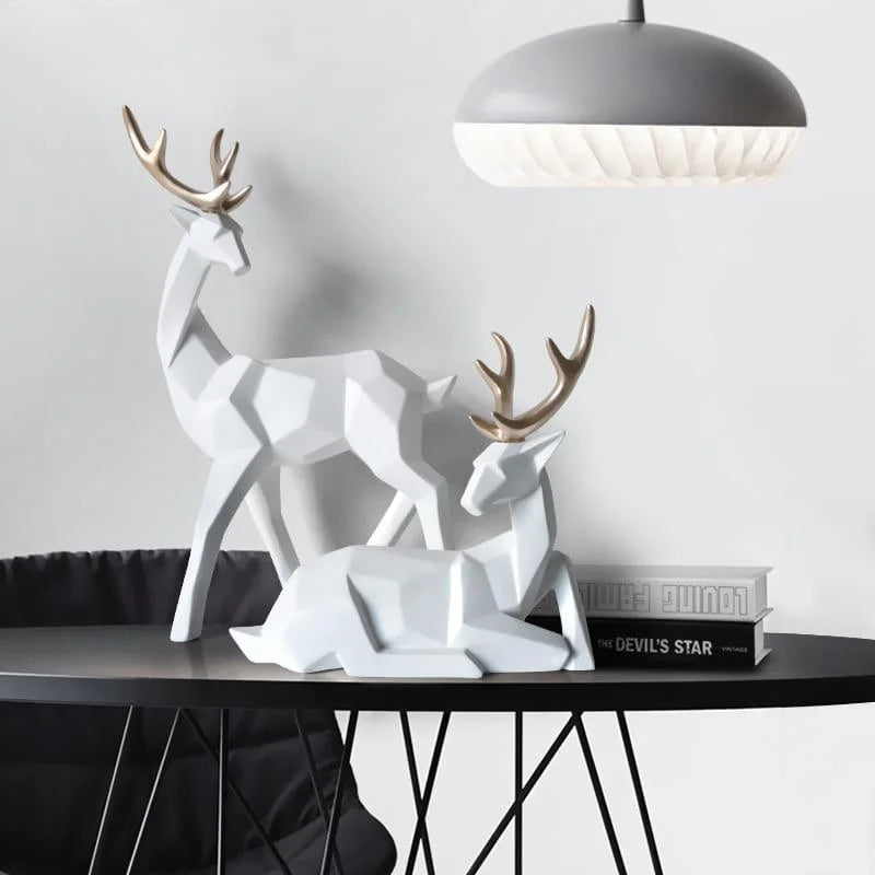 2-piece resin deer statue set – view 14
