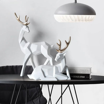 2-piece resin deer statue set – view 14