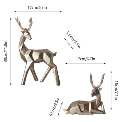 2-piece resin deer statue set – view 16