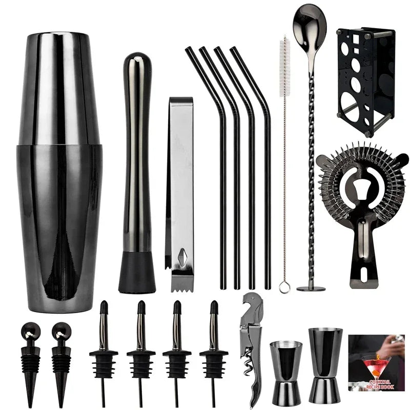 20-Piece Stainless Steel Bartender Set – Boston or Cobbler – view 3