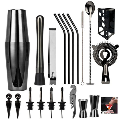 20-Piece Stainless Steel Bartender Set – Boston or Cobbler – view 3